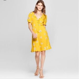 Floral yellow dress